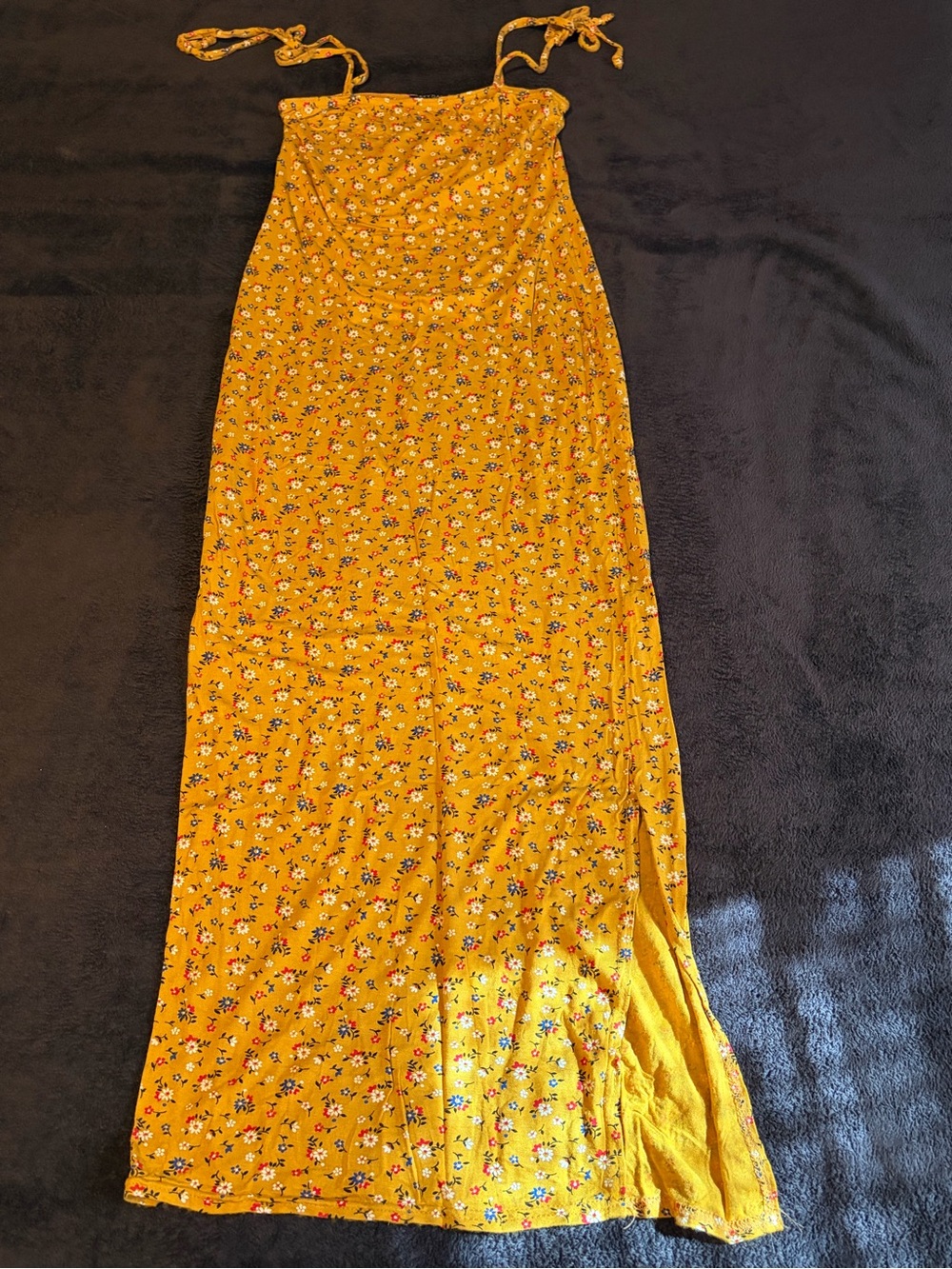 Nasty Gal Collection Sunflower Seed Floral Long Dress - Picture 1 of 4